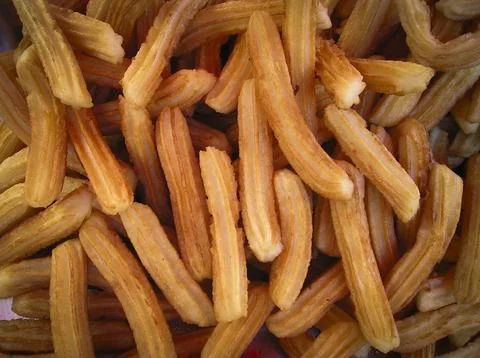 Close-up of spanishc churros Stock Photos