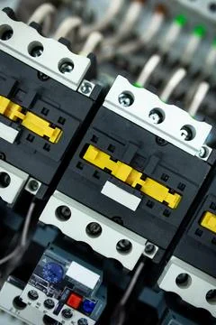 Close-up spare part toggle switch for electronics. Stock Photos