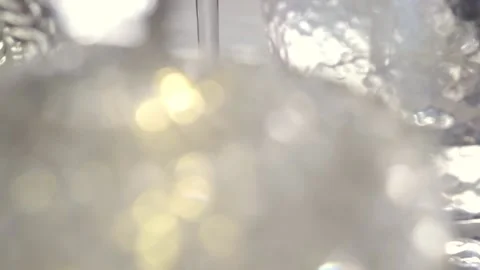 Close-up sparkling glass Stock Footage 171692264