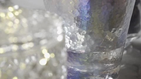 Close-up sparkling glass Stock Footage 171694826