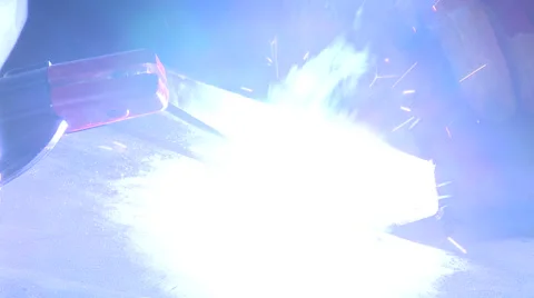 Close-up of sparks from running drill Stock Footage 68103577