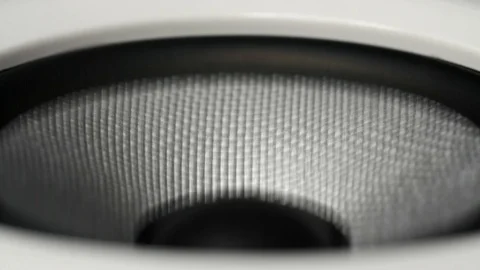 Close up Speaker having High Bass on Music Stock Footage 124087398