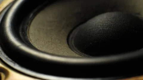 Close up of a speaker while playing music Stock Footage 71107663