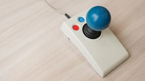 Close-up of a specialized computer mouse for people with cerebral palsy. Stock Photos