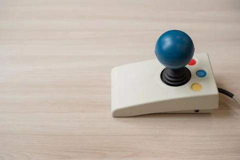Close-up of a specialized computer mouse for people with cerebral palsy. Foto stock