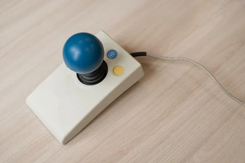 Close-up of a specialized computer mouse for people with cerebral palsy. Foto stock