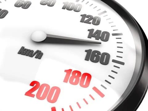 Close-up of speedometer Stock Illustration