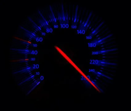 Close up of speedometer Illustration