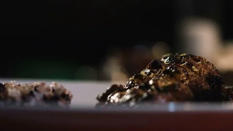 Close up of spices being sprinkled onto fresh salsa Stock Footage 73838874