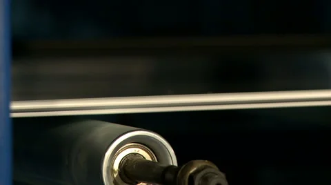Close-up of spinning cylinder on machine Video stock 57312644