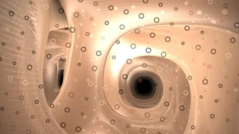 Close Up Spiral Scene Moving Inside Looping Structure Exploring Geometric P.. Stock-Footage 330120439