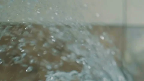 Close up of splash of water. Slow motion. Stock Footage 85978210