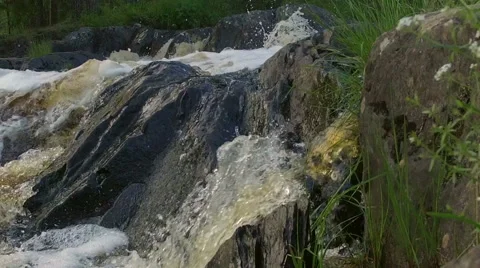 Close up of splashing water in slow motion Stock Footage 68148644