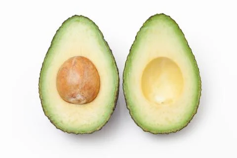 Close up of split Avocado Stock Photos