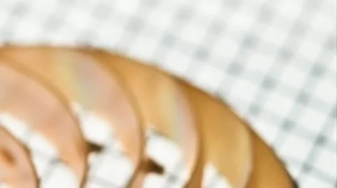 Close up of a split nautilus shell Stock Footage 21307465