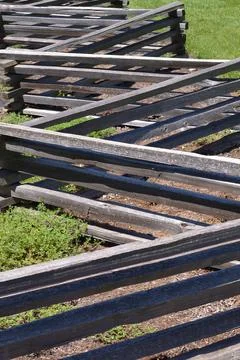 Close up of split rail fence. Photos
