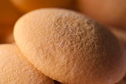 Close-up of sponge biscuit 스톡 사진