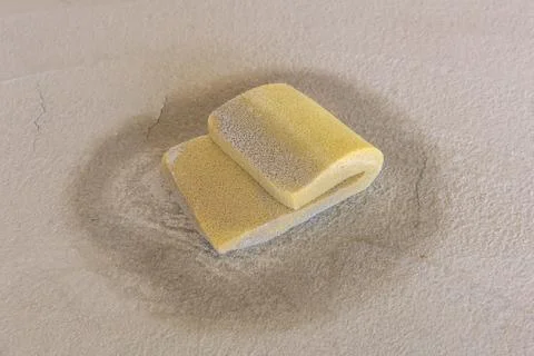 Close up sponge construction tools for plastering walls with cement Foto stock