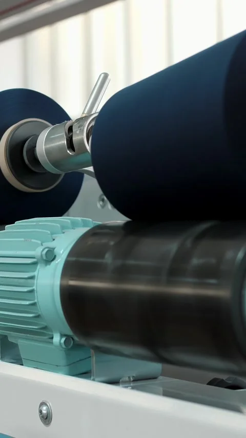 Close-up spools of yarn thread. Threads production. Yarn making processes. Stock Footage 318726526