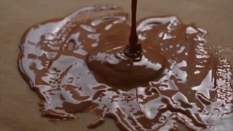 Close-up of spreading chocolate cream on dough Stock Footage 229705166