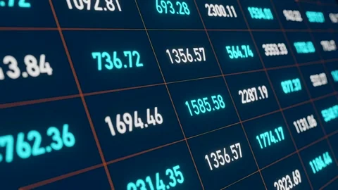 Close up spreadsheet with financial figures. Stock Footage 282518960