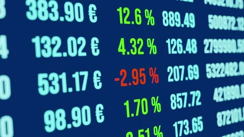 Close-up spreadsheet, numbers, data, financial figures, prices. Stock Footage 319986874