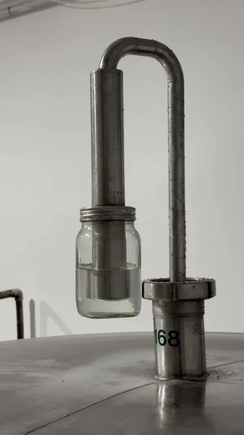 Close-up of spunding valve Stock Footage 336765980