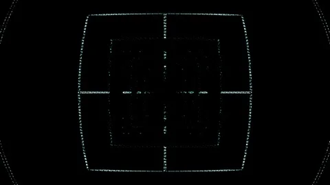 Close up of a square pattern with light, fractal frame Stock Footage 296682511