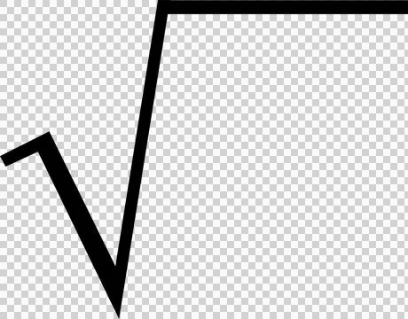 Close-up of square root symbol Stock Illustration