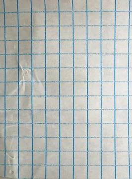 Close up of squared graph paper with blue grid lines Stock Photos
