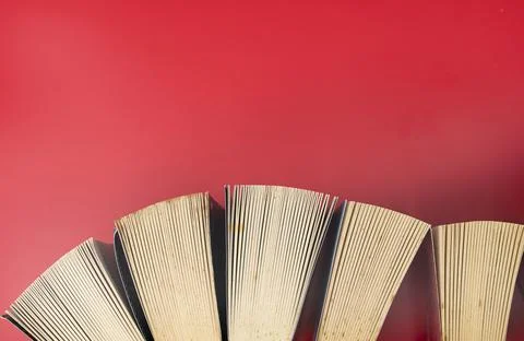 Close-up of a stack of books Stock Illustration