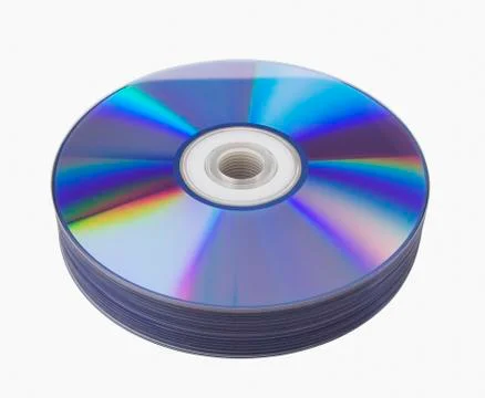 Close up of stack of cds Foto stock