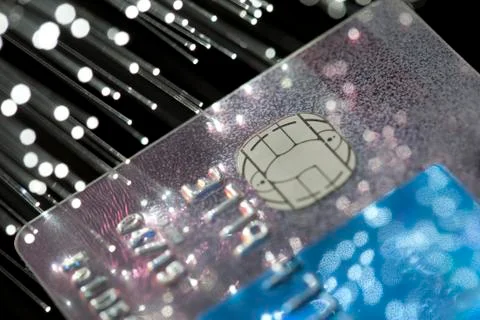 Close up of stack of credit cards Stock Photos