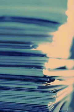 Close up of a stack of paper 写真素材