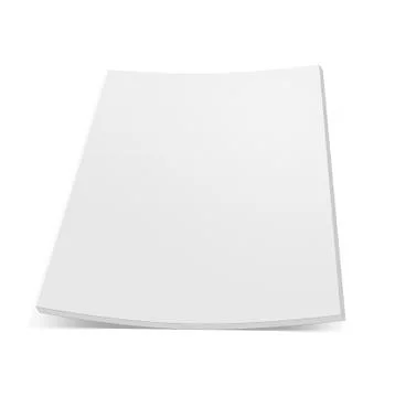 Close up  stack of papers with curl on white background Stock Photos