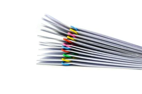 Close up of Stack of papers files piles of unfinished documents achieves 스톡 사진