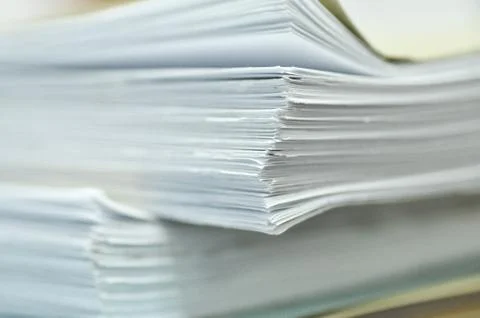 Close Up Stack Of Papers Stock Photos