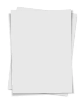Close up of stack of papers on white background Stock Photos