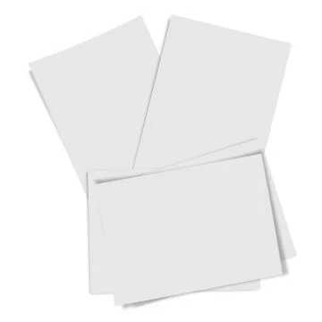 Close up  stack of papers on white background Foto stock
