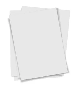 Close up  stack of papers on white background Stock Photos