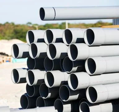 Close up of stack of pipes Stock Photos