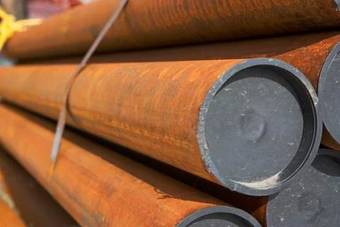 Close up of stack of tubes 写真素材