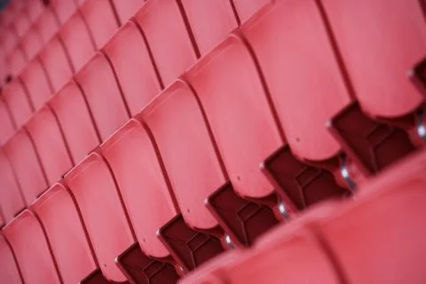 Close-up of stadium seats Foto stock