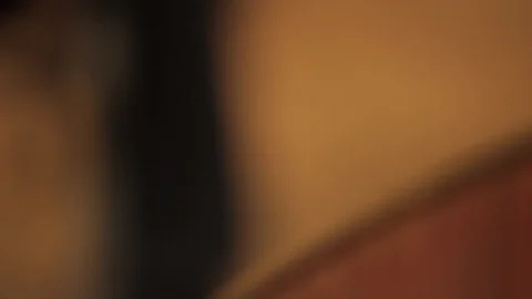 Close up Stand Up Bass Bow emerging from body Stock-Footage 86533768