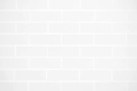Close up standard brick pattern,Empty white brick wall textured background. Stock Photos