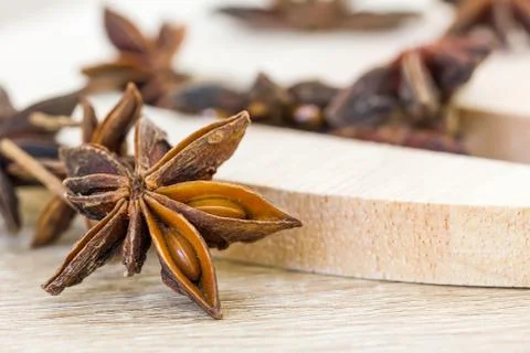 Close up Star anise seed Stock Photos