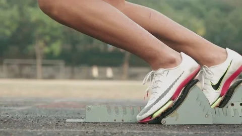 Close-up Of Start Of A Race，Young Asian Stock Footage 219661314
