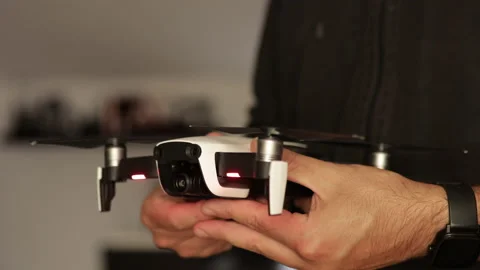 Close up of starting drone. Shallow depth of field Stock Footage 137018907