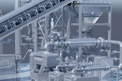 Close up station industry Stock-Illustration