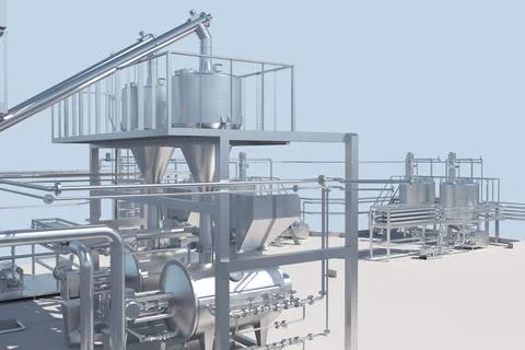 Close up station industry Stock Illustration